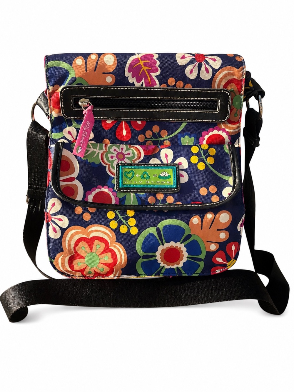 Lily Bloom Floral Crossbody Bag Multicolor Recycled Polyester Adjustable Strap